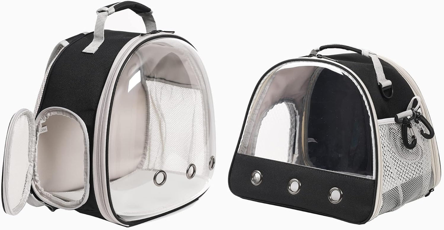 Bearded Dragon Carrier,Lizards Carrier, Small Animal Travel Carrier for Hedgehog Rat Parrot Bird Guinea Pig, Portable Guinea Pig Travel Carrier for 2(Grey)