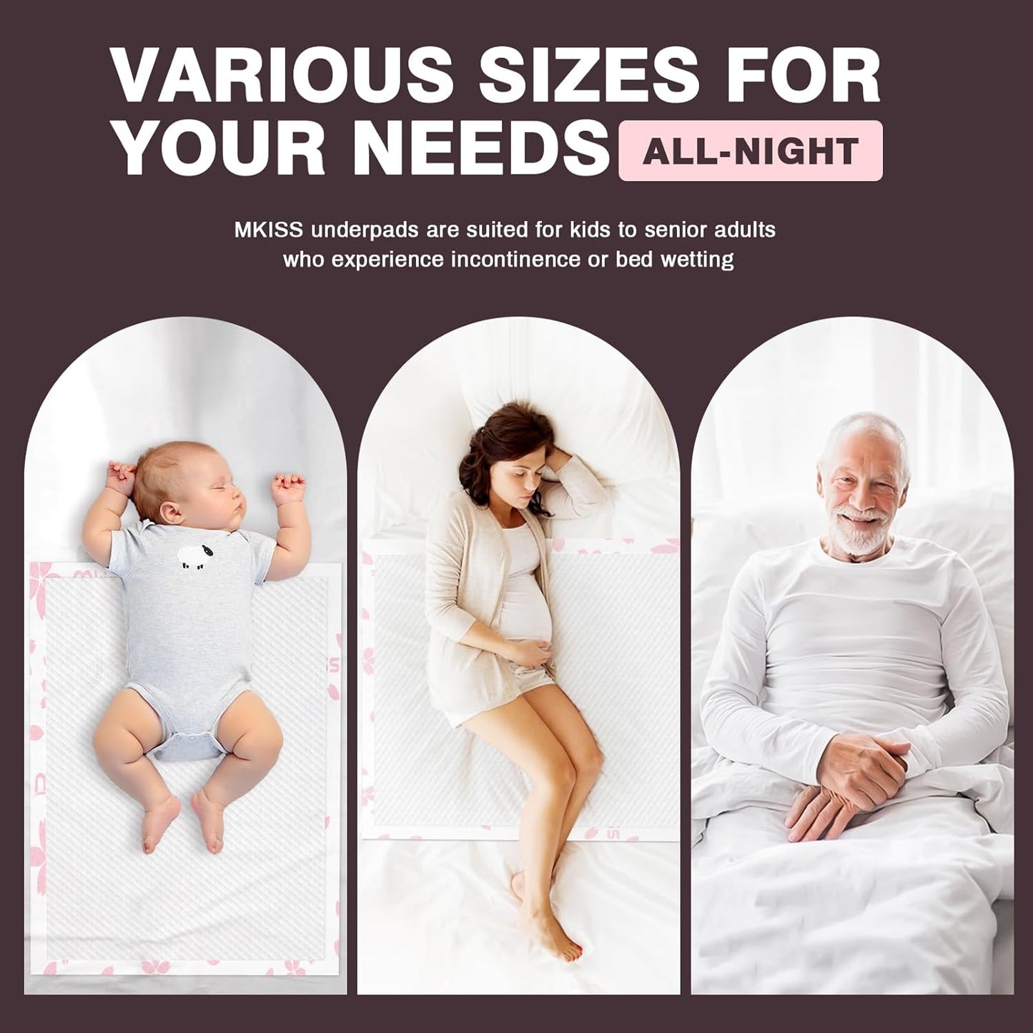 MKISS Heavy Duty Incontinence Underpads, 36" x 44", 20 Count-Super Absorbent Disposable Bed Pads, Tear-Resistant Chucks Pads for Adults, Kids, Elderly and Home Care