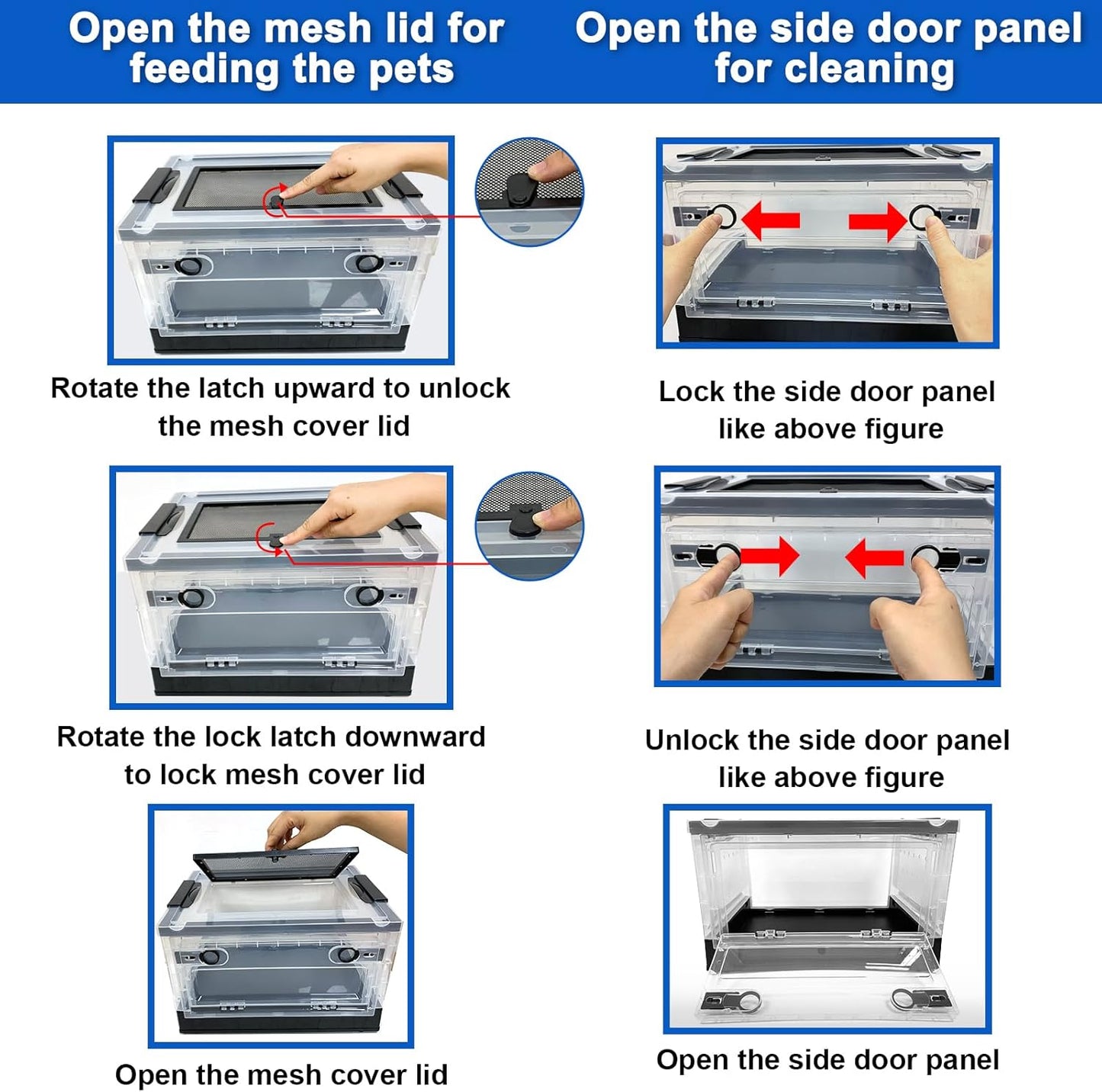 Hamster breeding House Reptile breeding Cages with Wheels (Small Size)