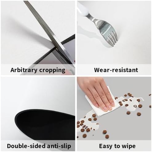 Watercolor Daisy Dog Food Mat Absorbent Bowl Mats No Stains Quick Dry Waterproof Pet Cat Placemats for Food and Water, 30x45cm