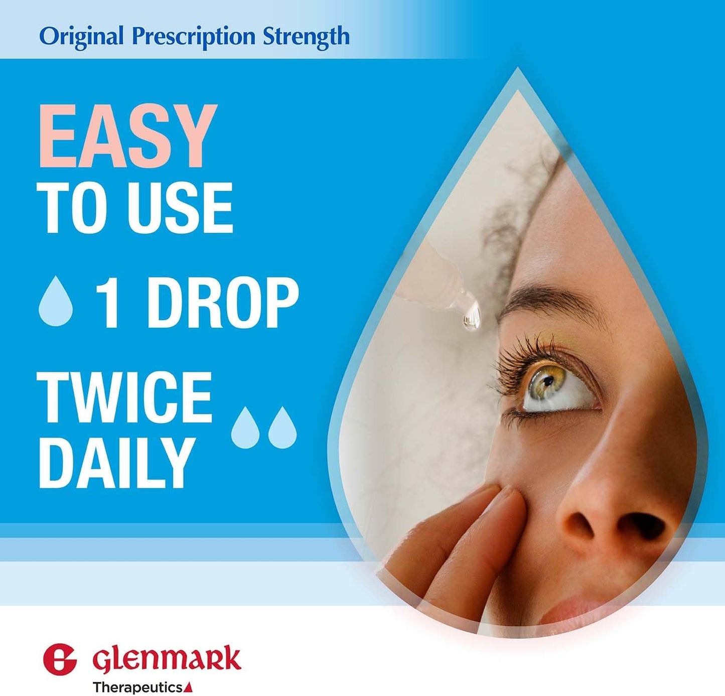 Glenmark Therapeutics Olopatadine Eye Drops for Allergies, Redness Relief, Antihistamine Eye Drops, Allergy Relief from Pet Dander, Pollen, Grass, Ragweed, Works in Minutes, Olopatadine HCl 0.1%, 5ml