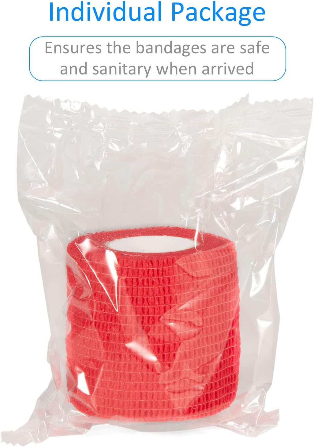 Self Adhesive Bandage Wraps 2 Inch x 5 Yards Athletic Tape Elastic Bandage Wrap for Wrist Ankle Finger Sports Tape Pet Vet Wrap for Dogs Breathable Cohesive Bandage, 12 Pack