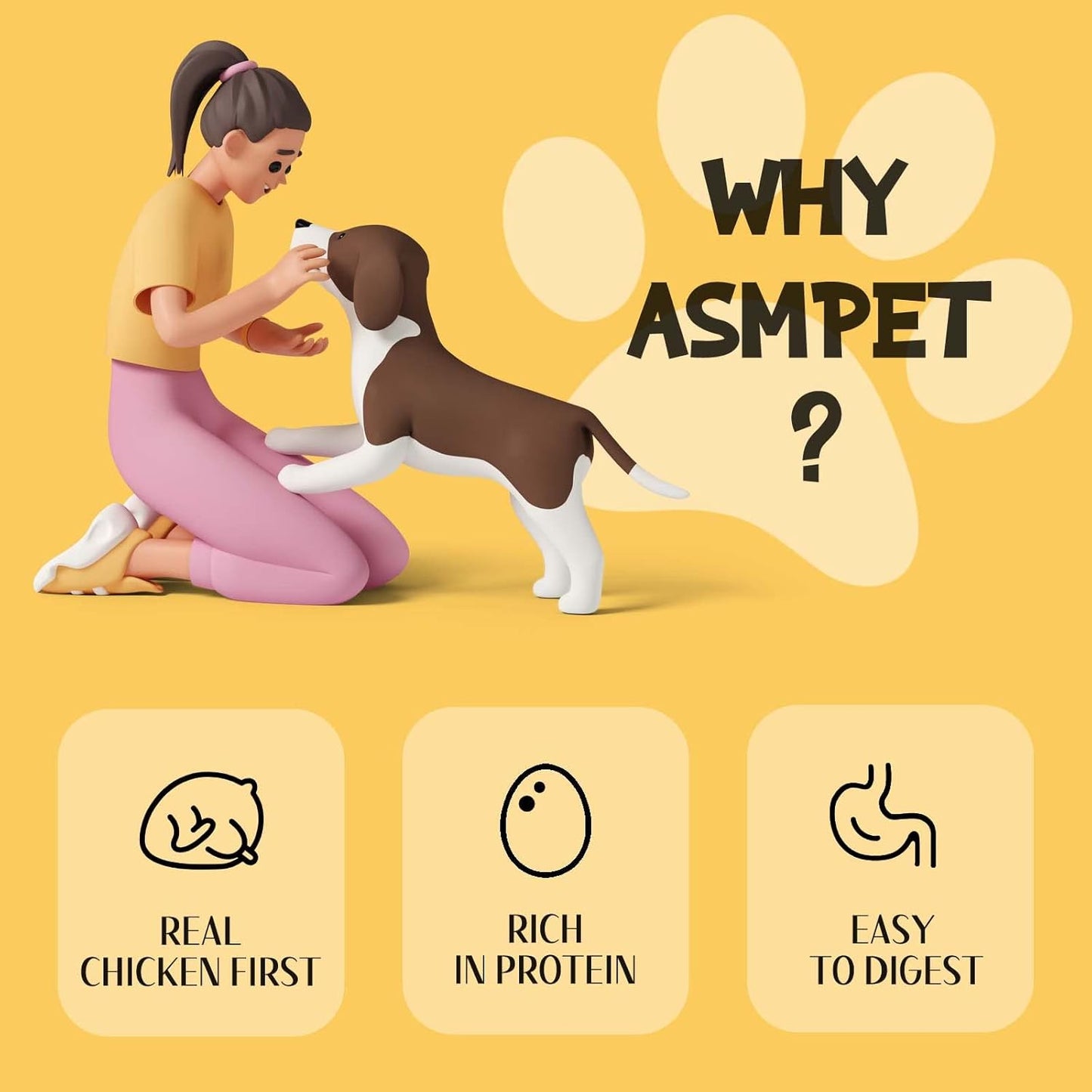 ASMPET Dog Treats Chews, Chicken Rings, Soft Chewy Snacks for Training Rewards 10.6 oz