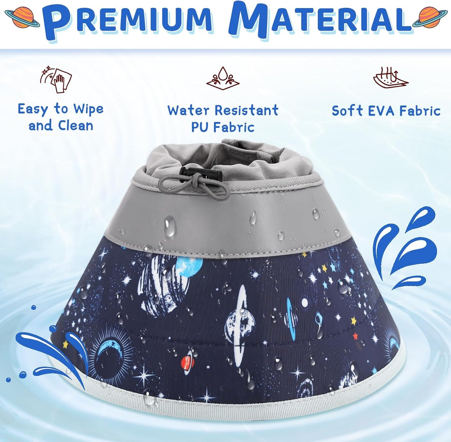 Cat Cone Collar Soft to Stop Licking, Adjustable, Foldable Lightweight Kitten Cones After Surgery Recovery for Cats & Kittens, Cat Cone Alternative (Grey, M)