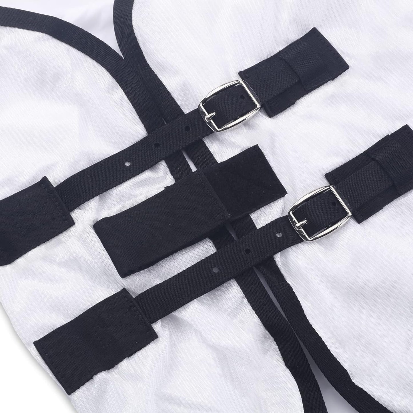 Horse Fly Sheet Equine Summer Sheets, Comfy Mesh Bug and Mosquito Protection Standard Neck - White 78"