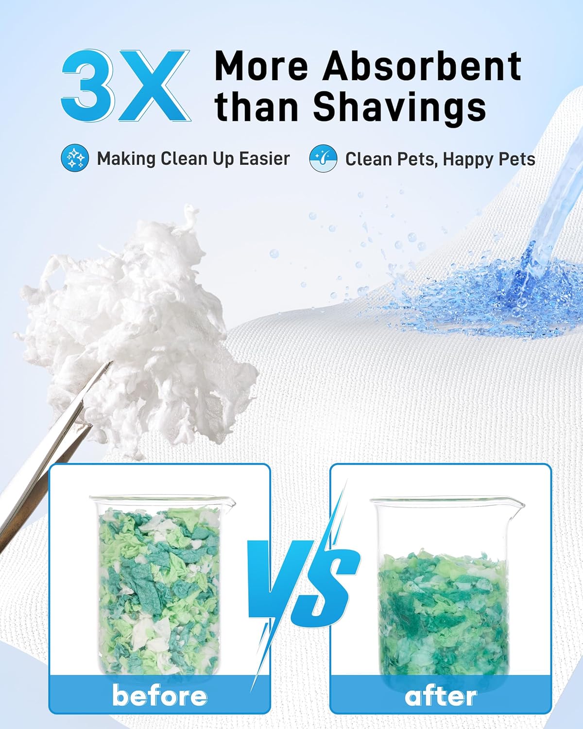 BUCATSTATE Hamster Bedding 70L, 99% Dust-Free Guinea Pig Paper Bedding Odor Control Paper Bedding, Cozy Small Animal Bedding for Rabbit Mouse Syrian Dwarf Hamsters Gerbils (Green)