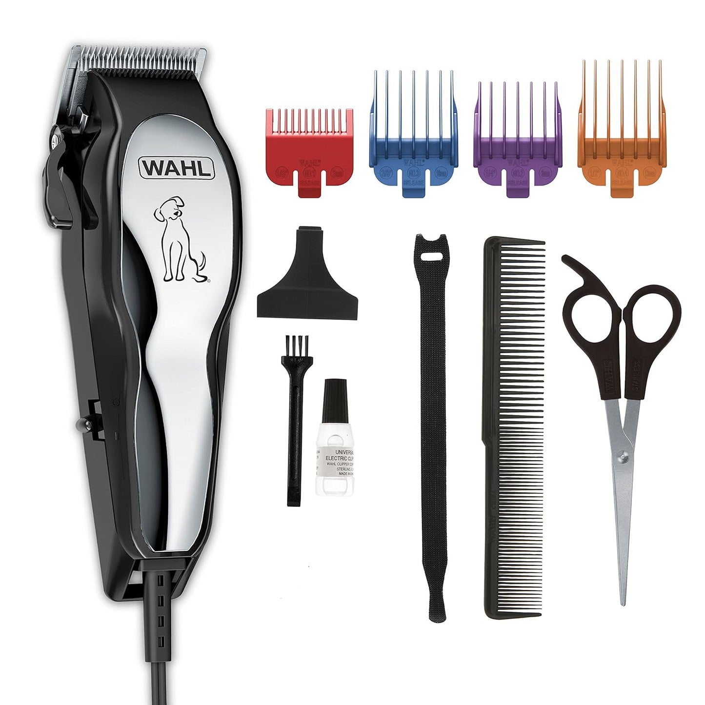 Wahl USA Clipper Pet-Pro Dog Grooming Kit - Electric Corded Dog Clipper for Dogs & Cats with Fine & Medium Coats - Model 9281-210
