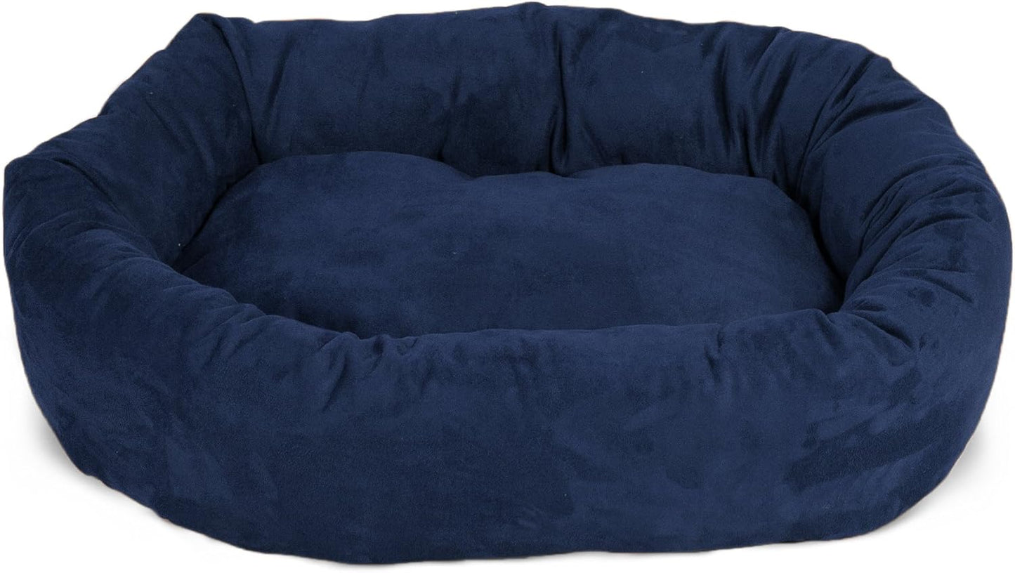 Majestic Pet Villa 32 Inch Shredded Memory Foam Dog Bed for Medium Sized Dogs 32x23x7 Inch–Orthopedic Dog Bed - Durable Pet Bed - Washable Medium Pet Bed with Head Support-Pearl