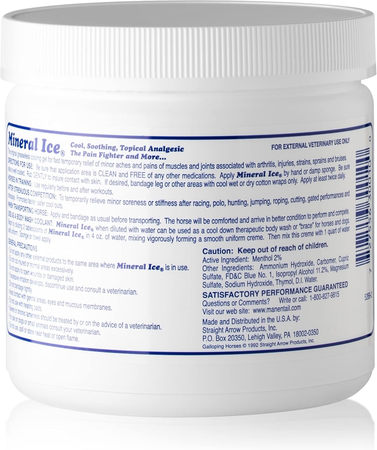 Mineral Ice Therapeutic Pain Reliever for Horses 16 Ounce
