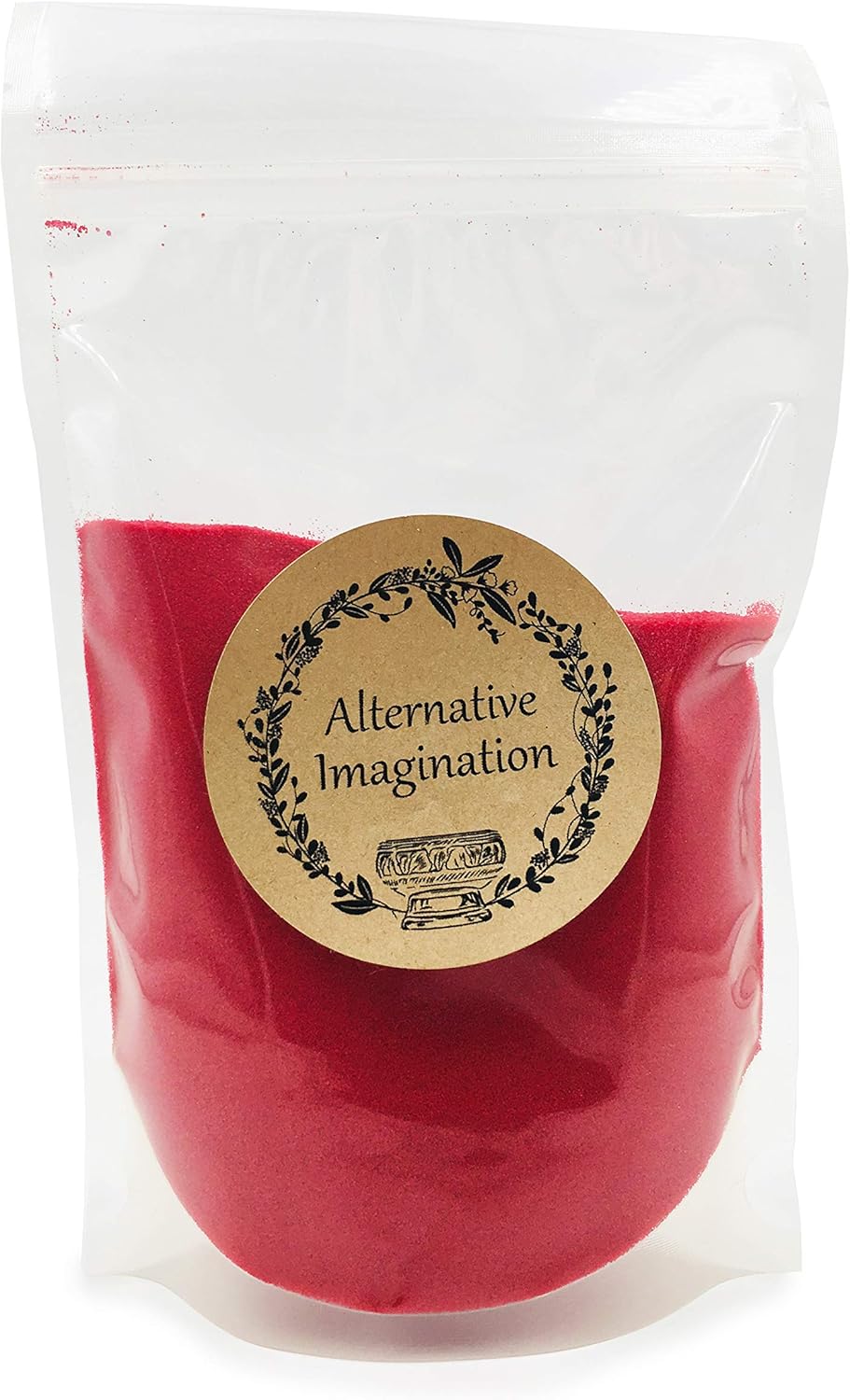 Red Sand - Fine Sand for Zen Garden, Resin Incense Burner, Smudge Bowl, Ritual Incense, Cast Iron Cauldron, Unity Ceremony, Sensory Bin Table, Mandalas, Crafts by Alternative Imagination (1 Pound)