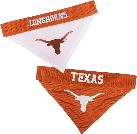 Pets First Collegiate Pet Accessories, Reversible Bandana, Texas Longhorns, Large/X-Large