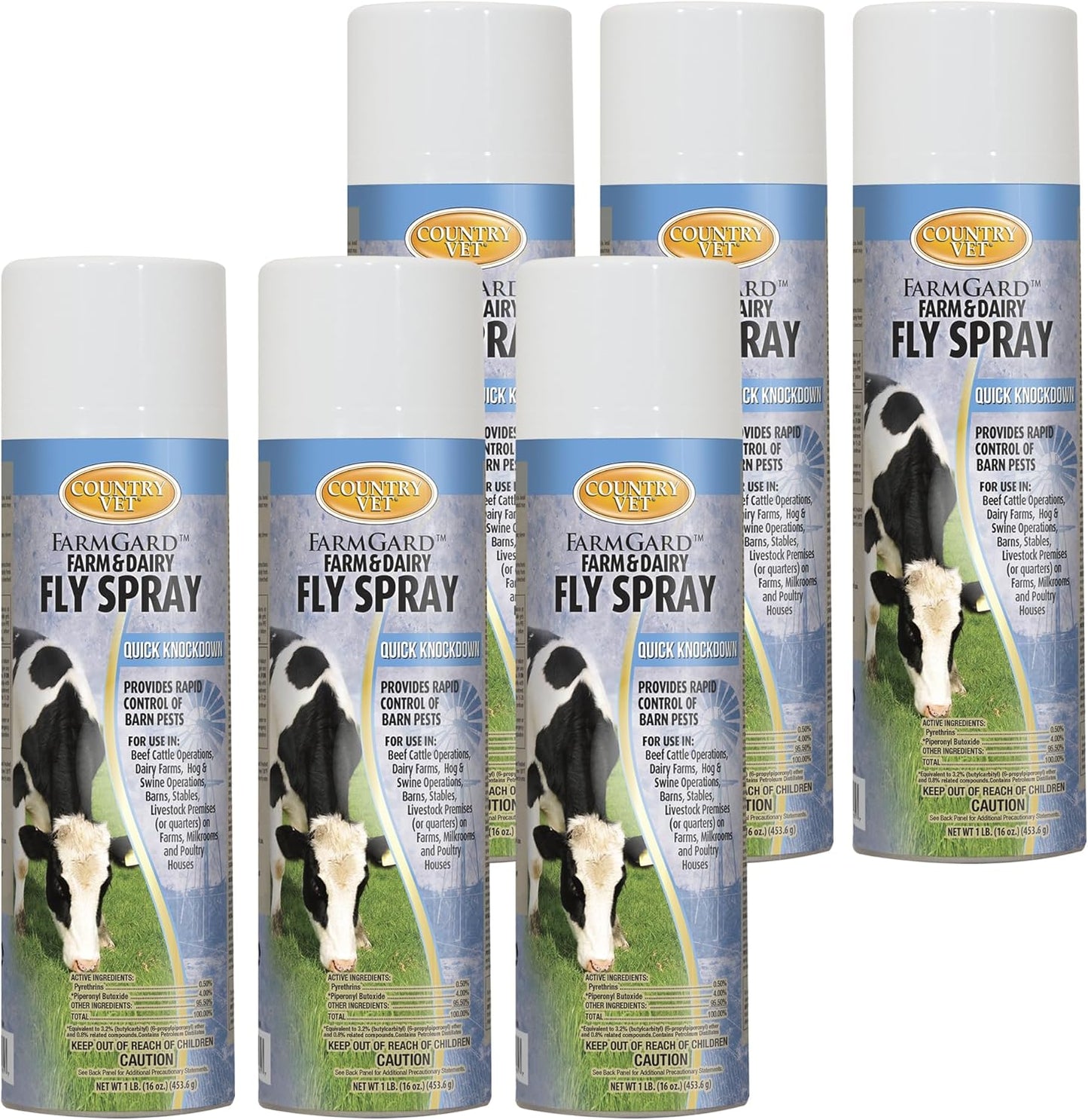 County Vet FarmGard Farm and Dairy Fly Spray -16 oz - (Case of 6) - 349316CVB - Provides Rapid Control of Barn Pests