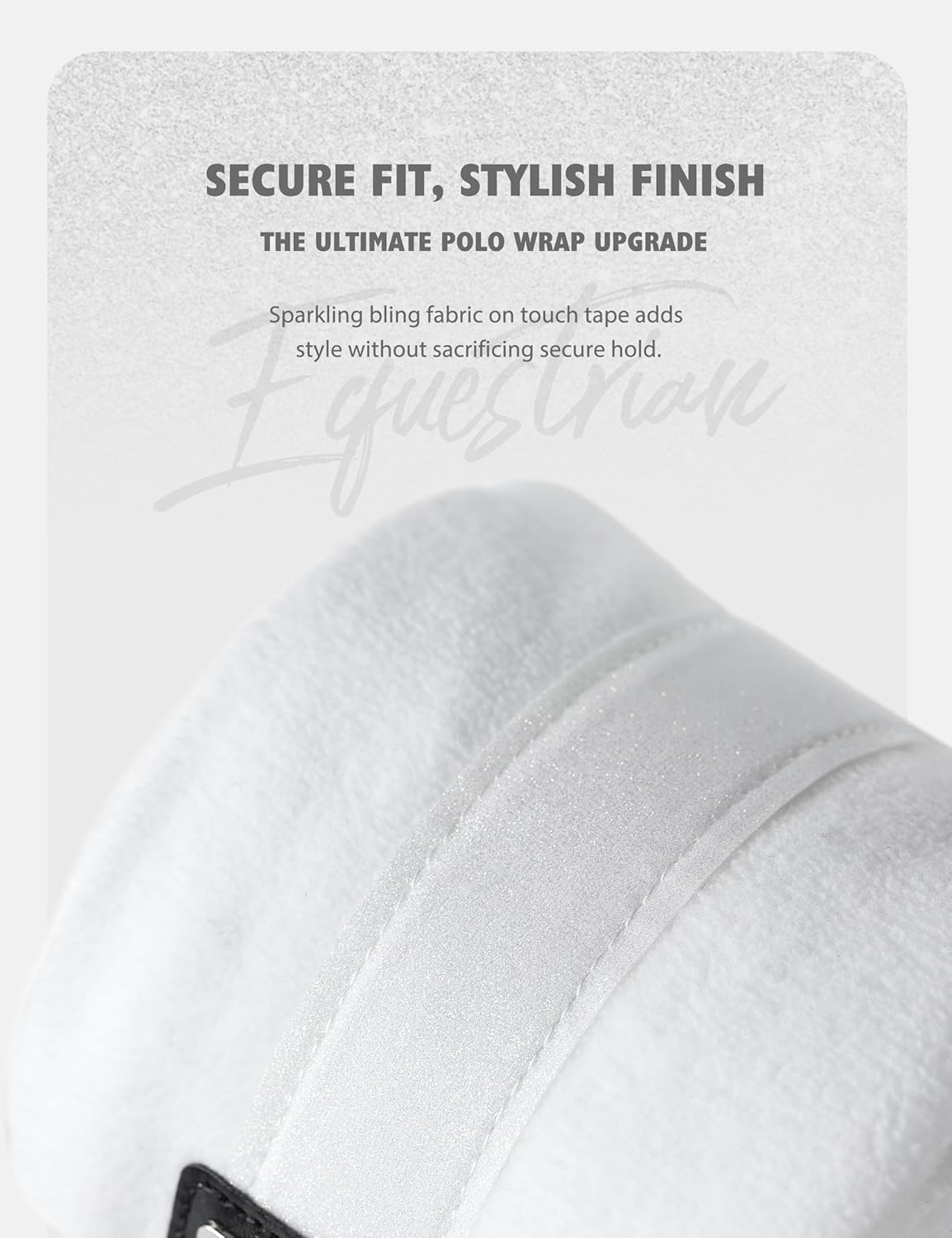 Harrison Howard Horse Polo Wraps Upgrade with Bling Leg Wraps for Horses 4-Pack Fleece Leg Wraps Stable Supplies White M