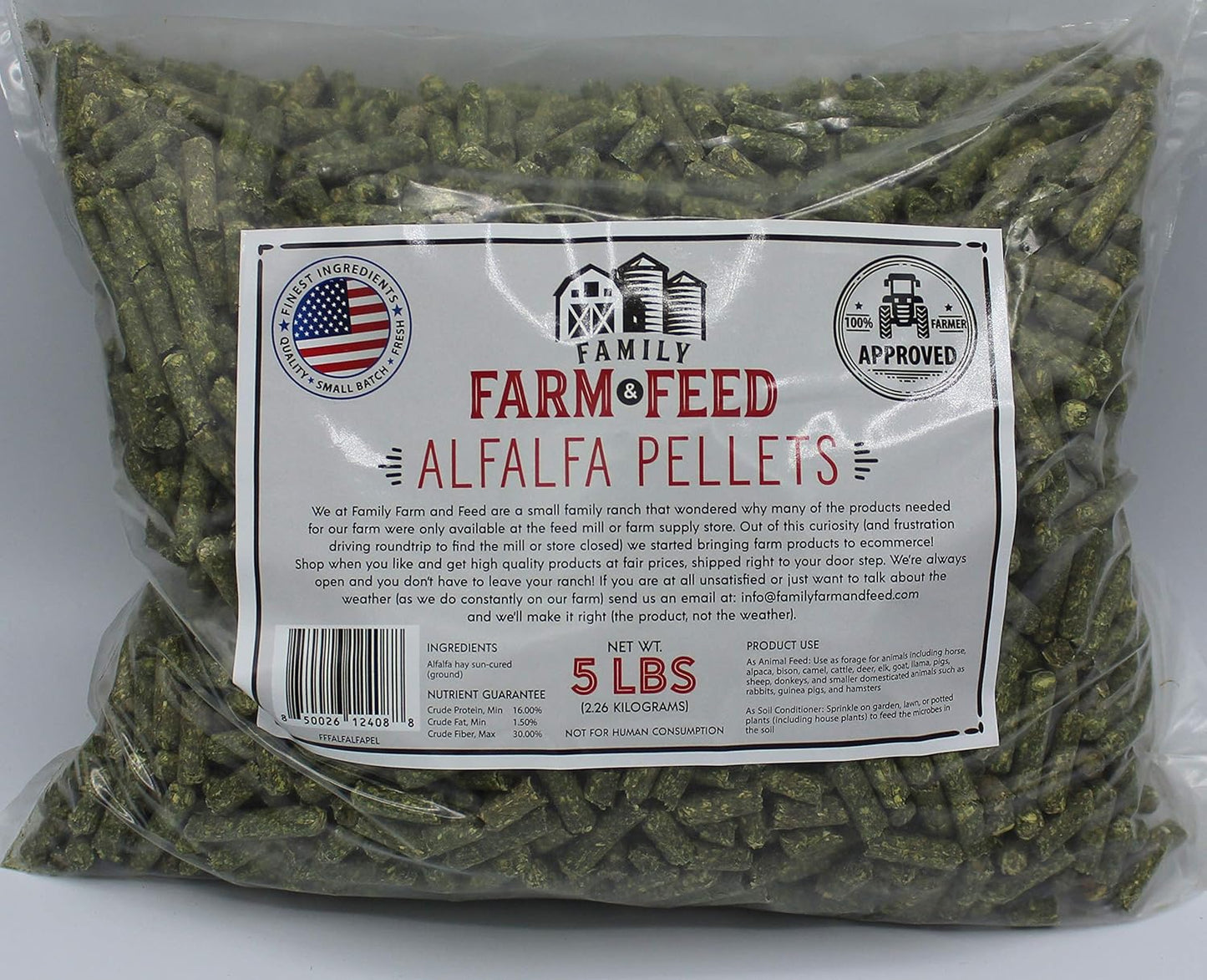 | Alfalfa Hay Food | Small Pet | Young and Adult | Pellets | 5 Pounds